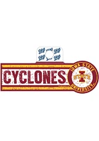 Iowa State Cyclones Wordmark Stickers - Red