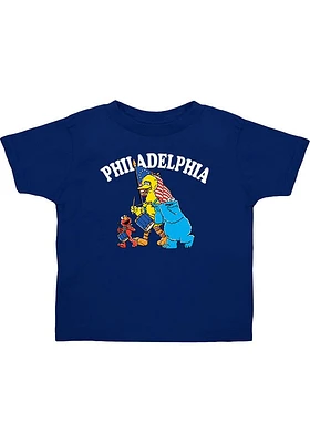 Philadelphia Toddler Navy Blue Sesame street Short Sleeve T-Shirt
