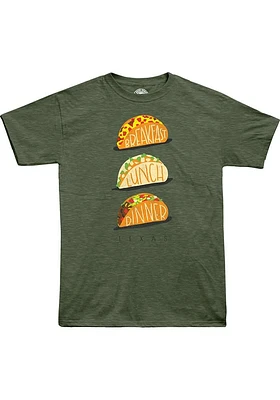 Texas Olive Three Square Meals Short Sleeve Fashion T Shirt