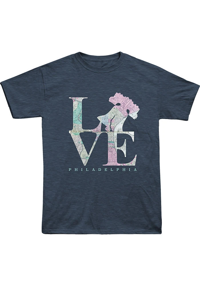 Philadelphia Blue Love Short Sleeve Fashion T Shirt