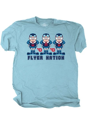 Dayton Flyers Light Blue Flyer Nation Short Sleeve T Shirt