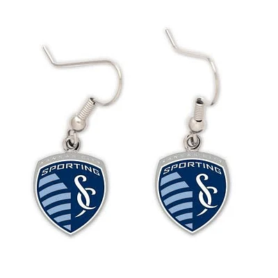 Sporting Kansas City Silver Logo Dangle Womens Earrings