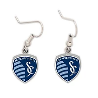 Sporting Kansas City Silver Logo Dangle Womens Earrings