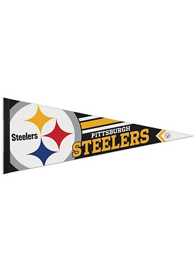 Pittsburgh Steelers 12x30 Premium Pennant - Black
