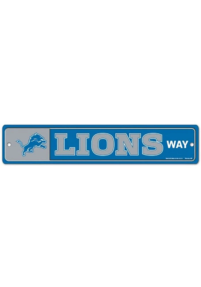 Detroit Lions Street Zone Sign - Blue