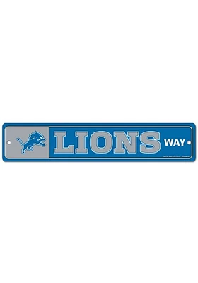 Detroit Lions Street Zone Sign - Blue