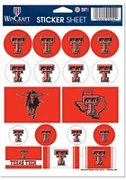 Texas Tech Red Raiders 5x7 Sheet of Stickers - Red