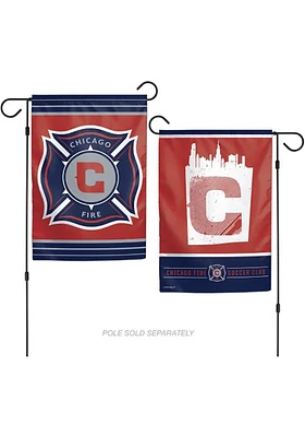 Chicago Fire 12x18 2-Sided Garden Flag - Red