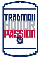 Chicago Fire 11x17 Wooden Sign - White