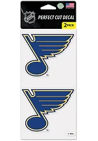 St Louis Blues 2pk 4x4 Die Cut Auto Decal - Blue