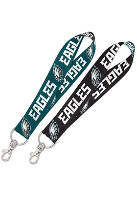 Philadelphia Eagles 1 Key Strap Lanyard - Midnight Green