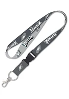 Philadelphia Eagles 1 Charcoal Detachable Buckle Lanyard - Charcoal