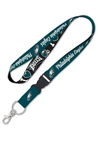 Philadelphia Eagles 1 I Heart Detachable Buckle Lanyard - Midnight Green