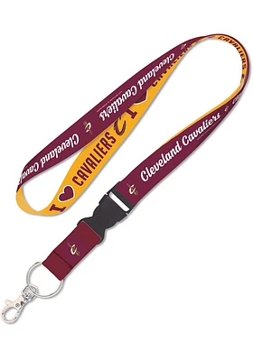 Cleveland Cavaliers 1 I Heart Detachable Buckle Lanyard - Red