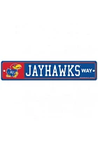 Kansas Jayhawks 3.7x19 Street Zone Sign - Blue
