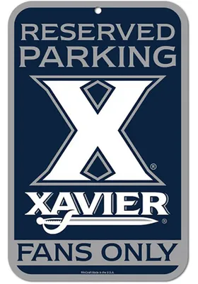 Xavier Musketeers 11x17 inch Reserved Parking Plastic Sign