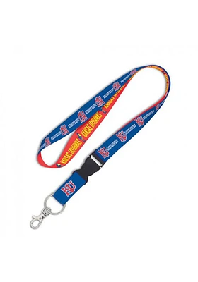 Kansas Jayhawks 1 College Vault Detachable Buckle Lanyard - Blue