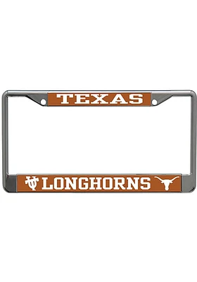 Texas Longhorns Metallic Printed License Plate Frame - Burnt Orange