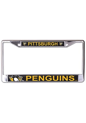 Pittsburgh Penguins Metallic Printed License Plate Frame - Yellow
