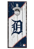 Detroit Tigers 5x11 inch Bottle Opener Sign - White