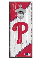 Philadelphia Phillies 5x11 inch Bottle Opener Sign - Red