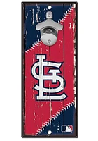 St Louis Cardinals 5x11 inch Bottle Opener Sign - Red