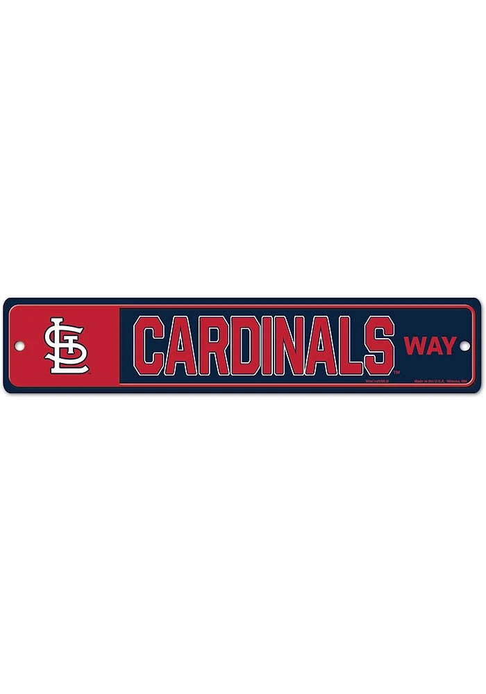 St Louis Cardinals Street Zone Sign - Red
