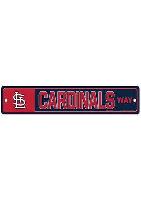 St Louis Cardinals Street Zone Sign - Red