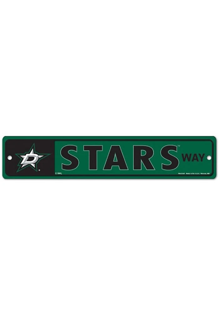 Dallas Stars Street Zone Sign - Green