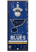 St Louis Blues 5x11 inch Bottle Opener Sign - Blue