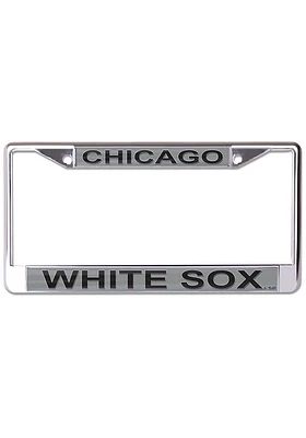 Chicago White Sox Metallic Printed License Plate Frame - Black