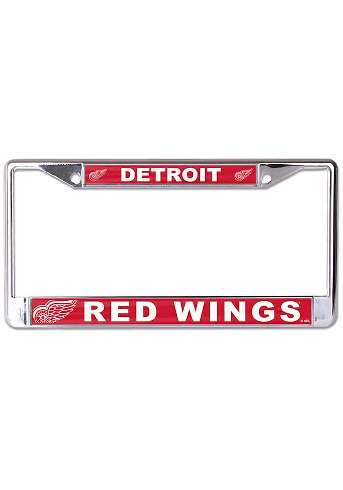 Detroit Red Wings Metallic Printed License Plate Frame - Red