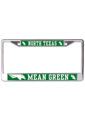North Texas Mean Green Metallic Printed License Plate Frame - Green