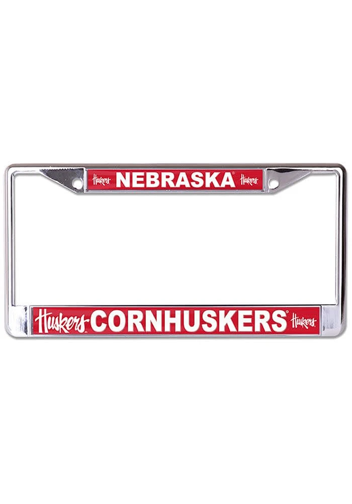 Nebraska Cornhuskers Metallic Printed License Plate Frame - Red