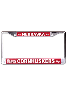 Nebraska Cornhuskers Metallic Printed License Plate Frame - Red