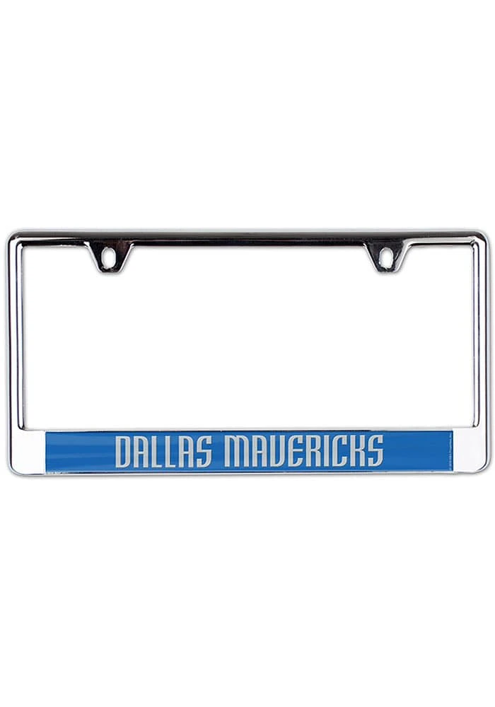 Dallas Mavericks Metallic Printed License Plate Frame - Blue
