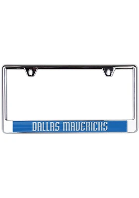 Dallas Mavericks Metallic Printed License Plate Frame - Blue