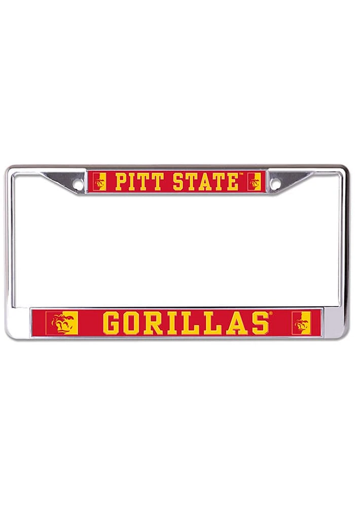 Pitt State Gorillas Metallic Printed License Plate Frame - Red