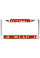 Pitt State Gorillas Metallic Printed License Plate Frame - Red