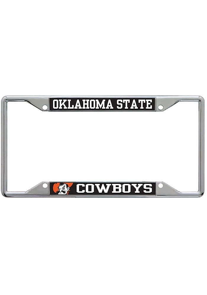 Oklahoma State Cowboys Metallic Printed License Plate Frame - Orange