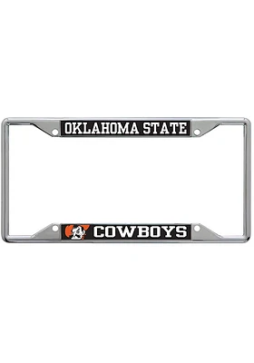 Oklahoma State Cowboys Metallic Printed License Plate Frame - Orange