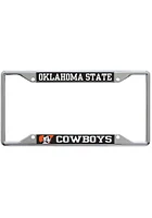 Oklahoma State Cowboys Metallic Printed License Plate Frame - Orange