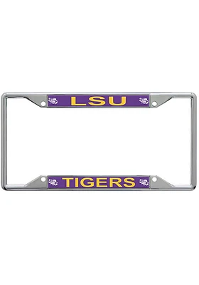 LSU Tigers Metallic Printed License Plate Frame - Purple