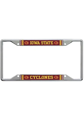 Iowa State Cyclones Metallic Printed License Plate Frame - Red
