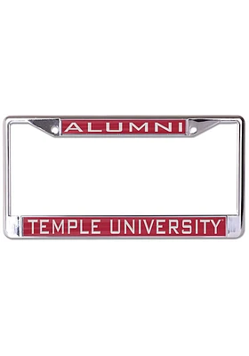 Temple Owls Team Color Alumni License Plate Frame - Red
