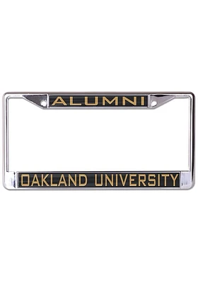Oakland University Golden Grizzlies Team Color Alumni License Plate Frame - Brown
