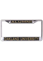 Oakland University Golden Grizzlies Team Color Alumni License Plate Frame - Brown