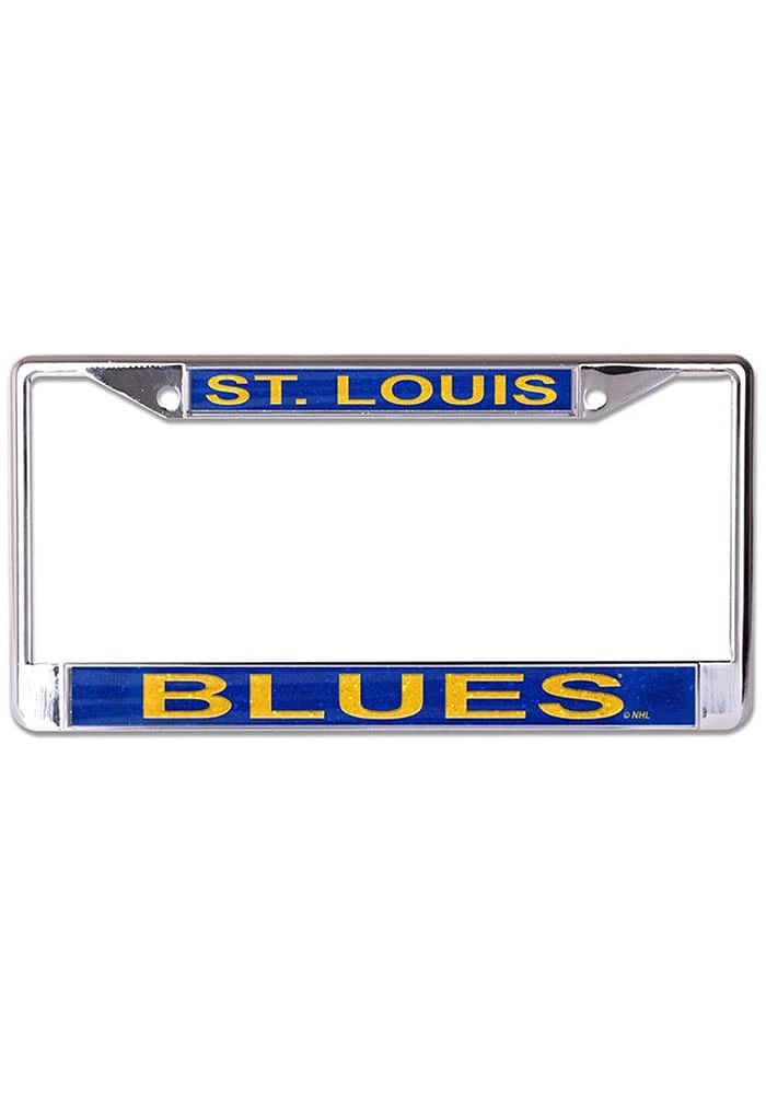 St Louis Blues Metallic Glitter License Plate Frame - Blue
