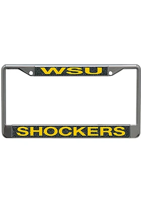 Wichita State Shockers Metallic Glitter License Plate Frame - Yellow
