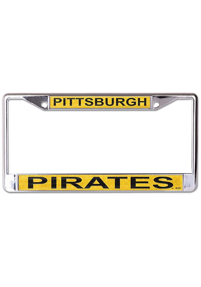 Pittsburgh Pirates Metallic Glitter License Plate Frame - Yellow